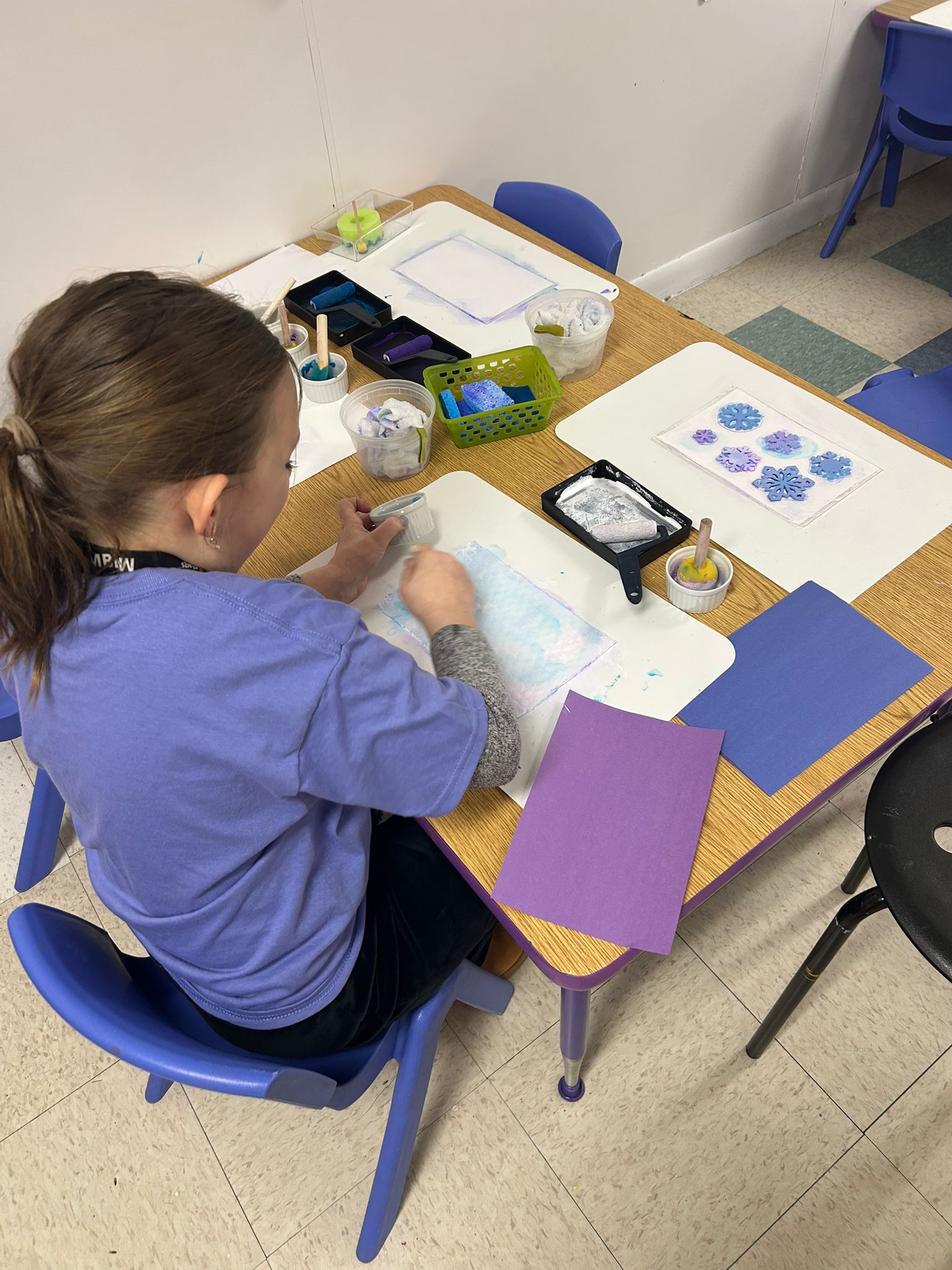 Art and crafts stamping activity